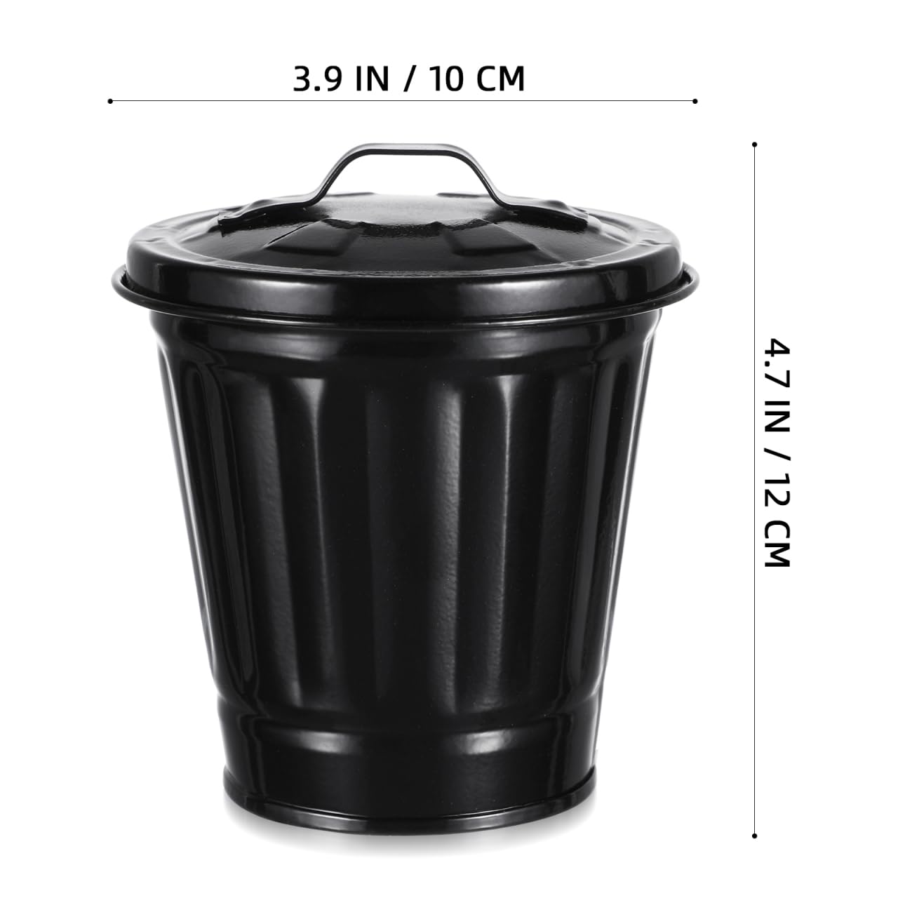 MAGICLULU Mini Galvanized Trash Can with Lid Wastebasket