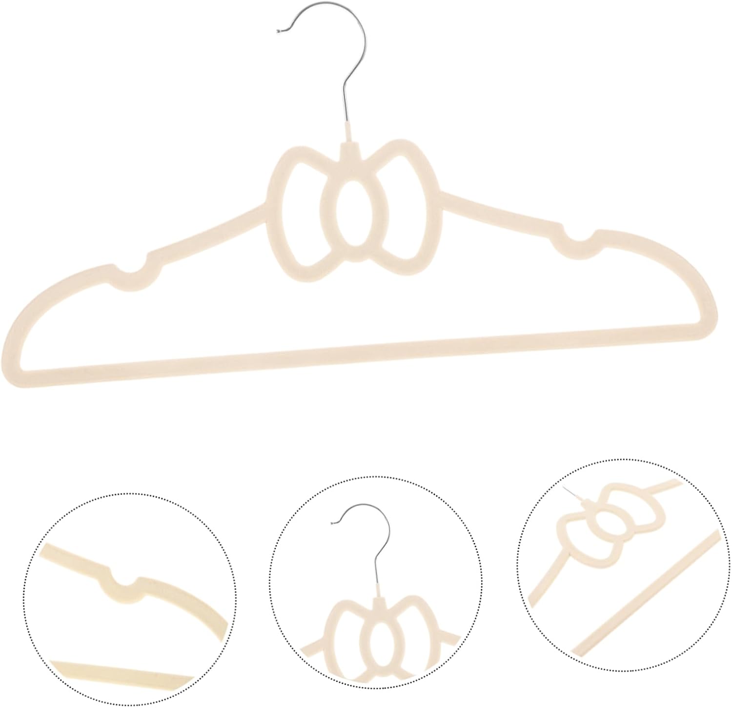 10pcs Non-Slip Bowknot Hangers for Coats and Dresses