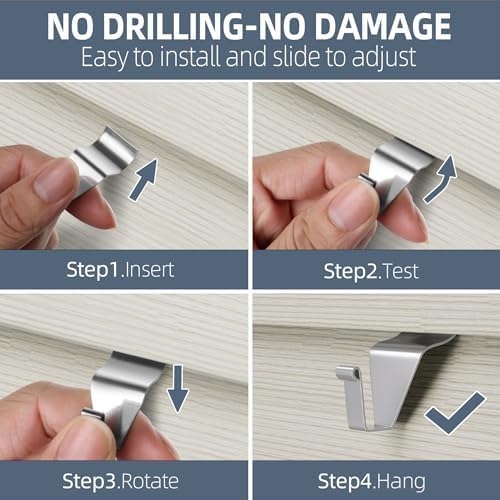 Heavy Duty Stainless Steel Hooks 20 Pack Vinyl Siding Hooks No Hole Siding Hanger