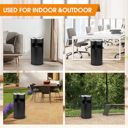 Hiteemer Outdoor Trash Can with Lid 118 x 24 Inch