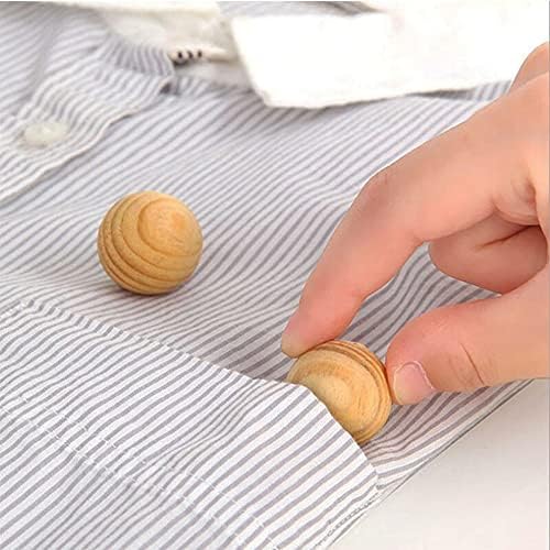 30pcs Cedar Blocks for Clothes Storage with Satin Bag