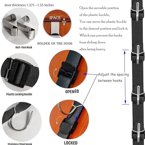 IZUS 20 Hook Bag Organizer Holder for Closet and Door 2Pcs