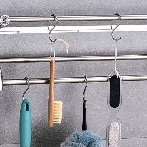 40 Pack S Hooks - Heavy Duty Stainless Steel Hooks for Kitchen Bathroom Closet Workshop Use