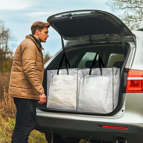 Rainflow Clear Wreath Storage Bag - 24 Inch Heavy Duty Zipper Container