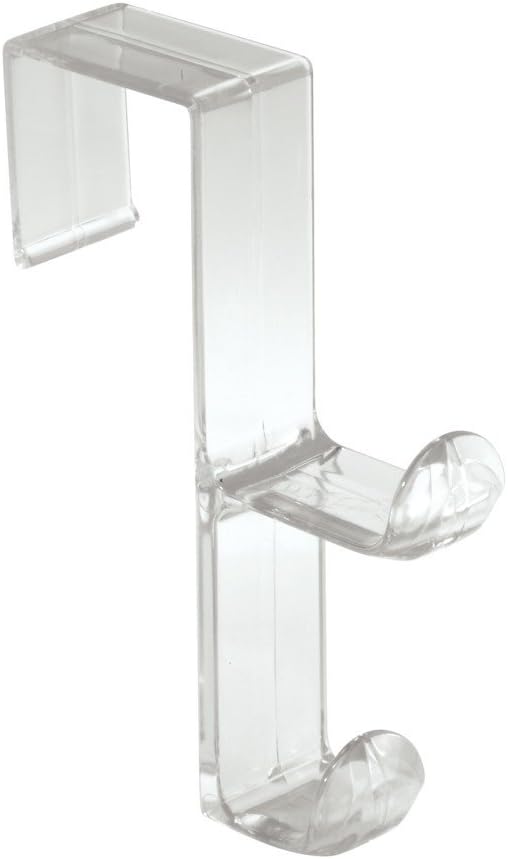 InterDesign Clear Over Door Double Hook Organizer