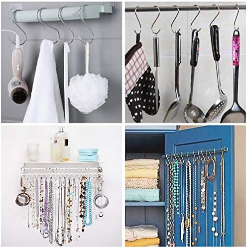 18 Pack S Shaped Heavy Duty Hooks for Kitchen Bathroom Garage Bedroom Garden