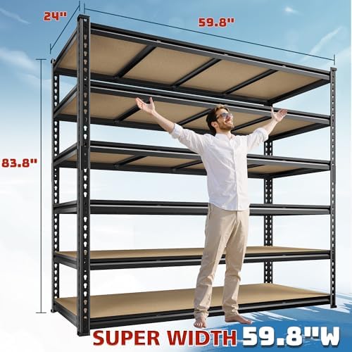 Heavy Duty Adjustable Metal Shelf Unit 838 H 598 W 3000LBS Storage Shelves