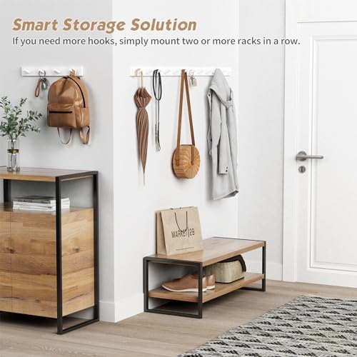 Forbena 4-Pack Heavy Duty Wall Mount Coat Hooks
