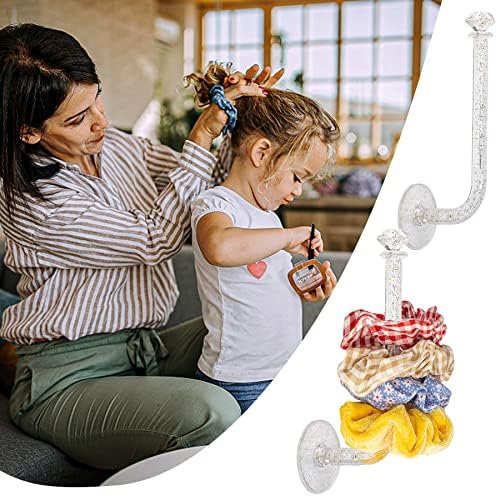 4pcs Clear Glitter Scrunchie Holder Organizer for Hair Accessories