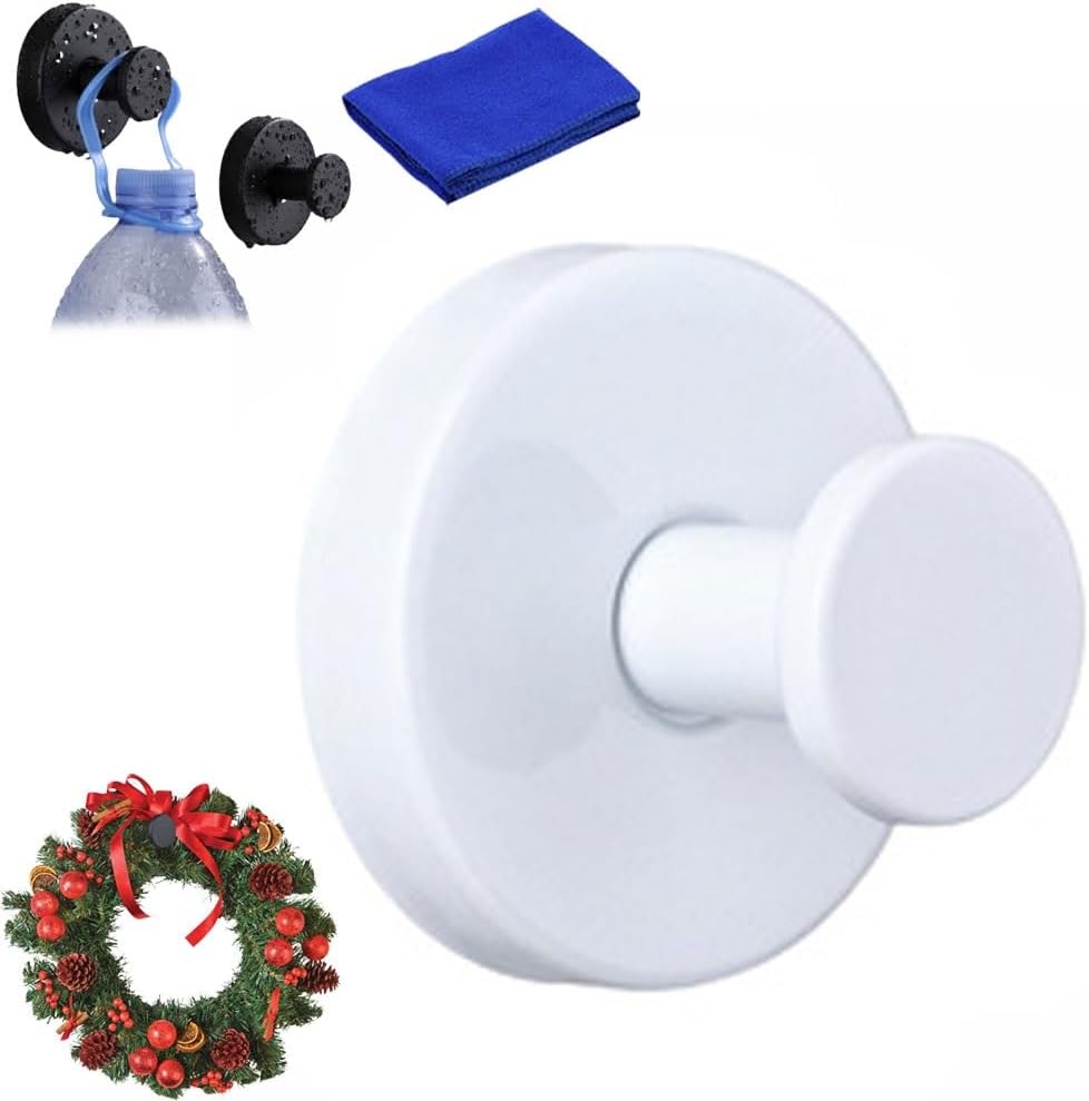 2025 Upgraded Suction Cup Hooks for Glass Windows and Bathroom Mirrors
