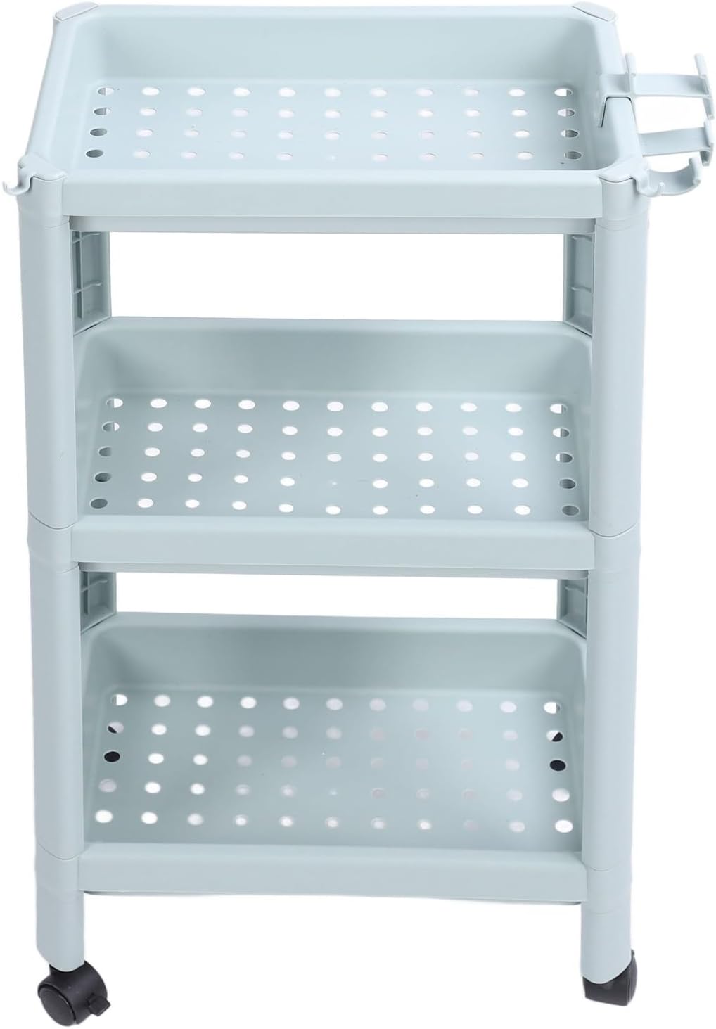 Bathroom Floor Storage Shelf with 3 Layers and Wheels