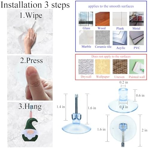 Clear PVC Suction Cups Hooks for Home Organization 6PCS