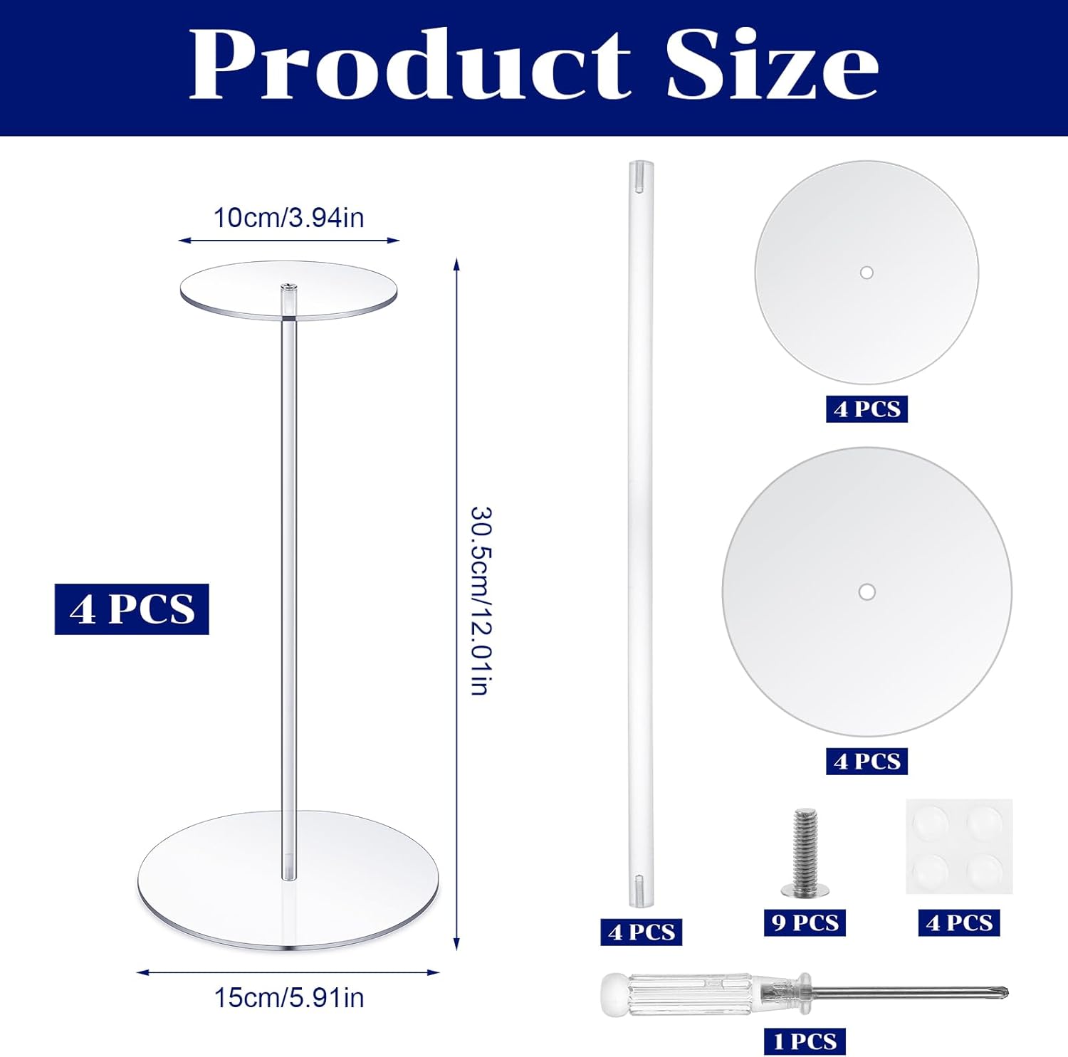 4-Piece Premium Hat Display Stand