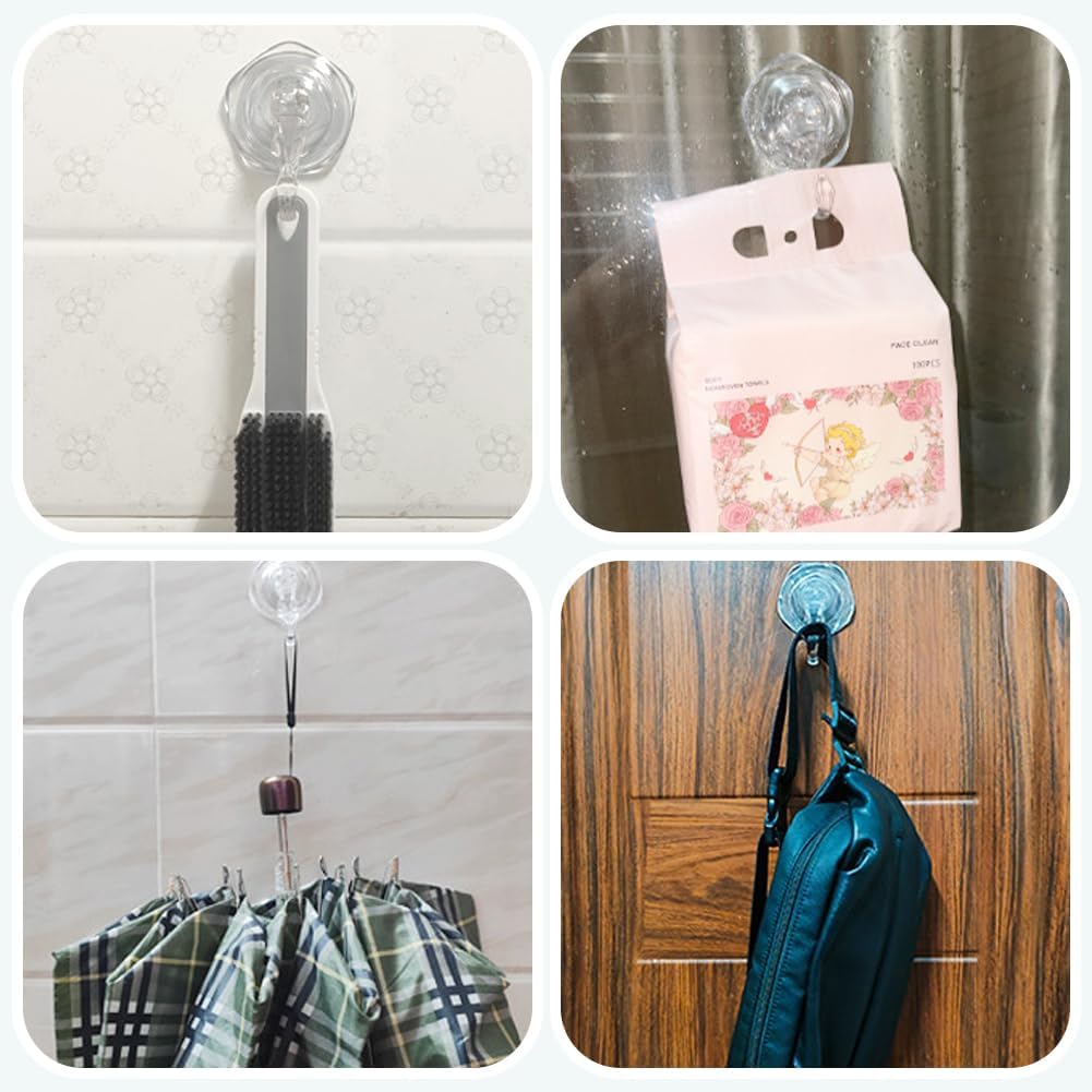2PCS Suction Cup Hanger Heavy Duty 2kg Capacity Wreath Holder