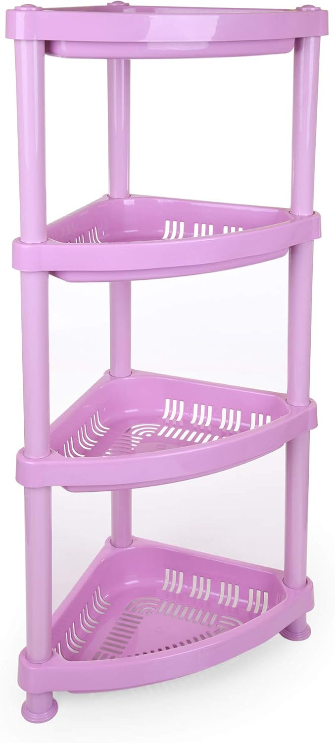 Mintra Home Light Duty Plastic Storage Racks Corner Rack Lavender