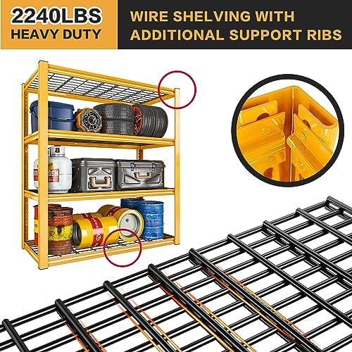 REIBII 4 Tier Heavy Duty Metal Shelving 40 W