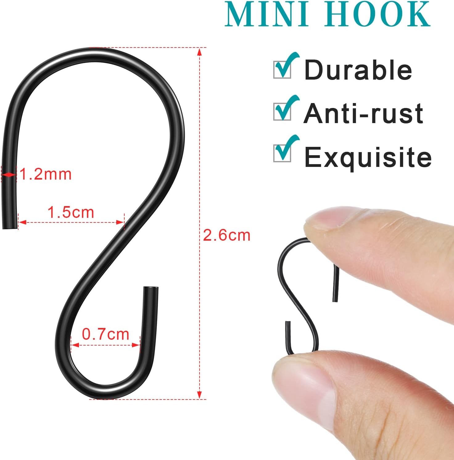 Sratte 120 Pcs S Hook Set for Hanging Decorations and Storage