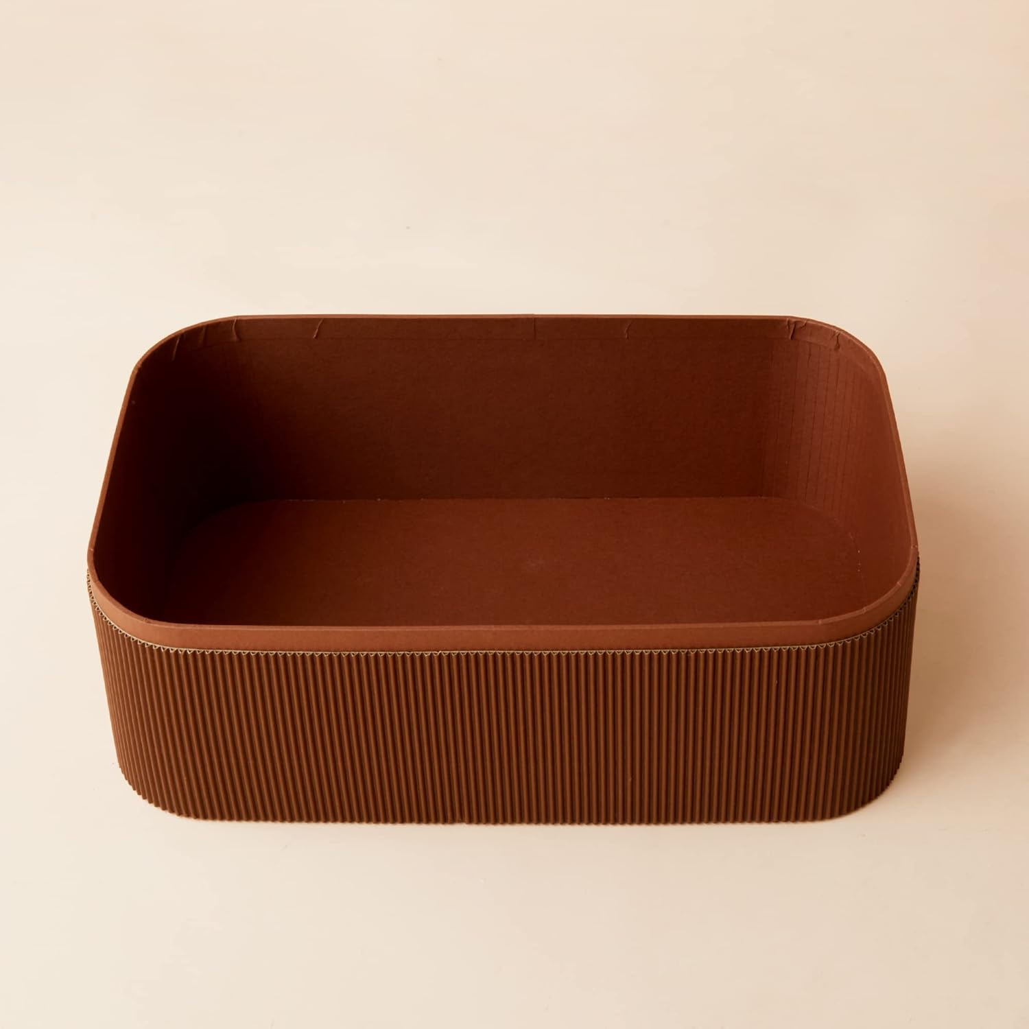 LA JOLIE MUSE Fluted Cardboard Storage Baskets Set of 3