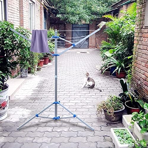 Rotary Clothes Drying Rack 60 Inch 3 Arms Metal