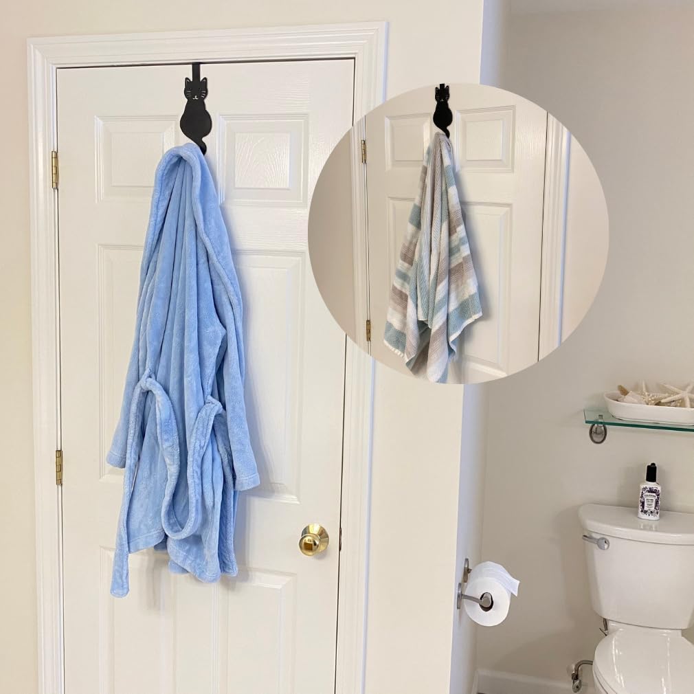 Evelots Over The Door Cat Hooks 2 Pack