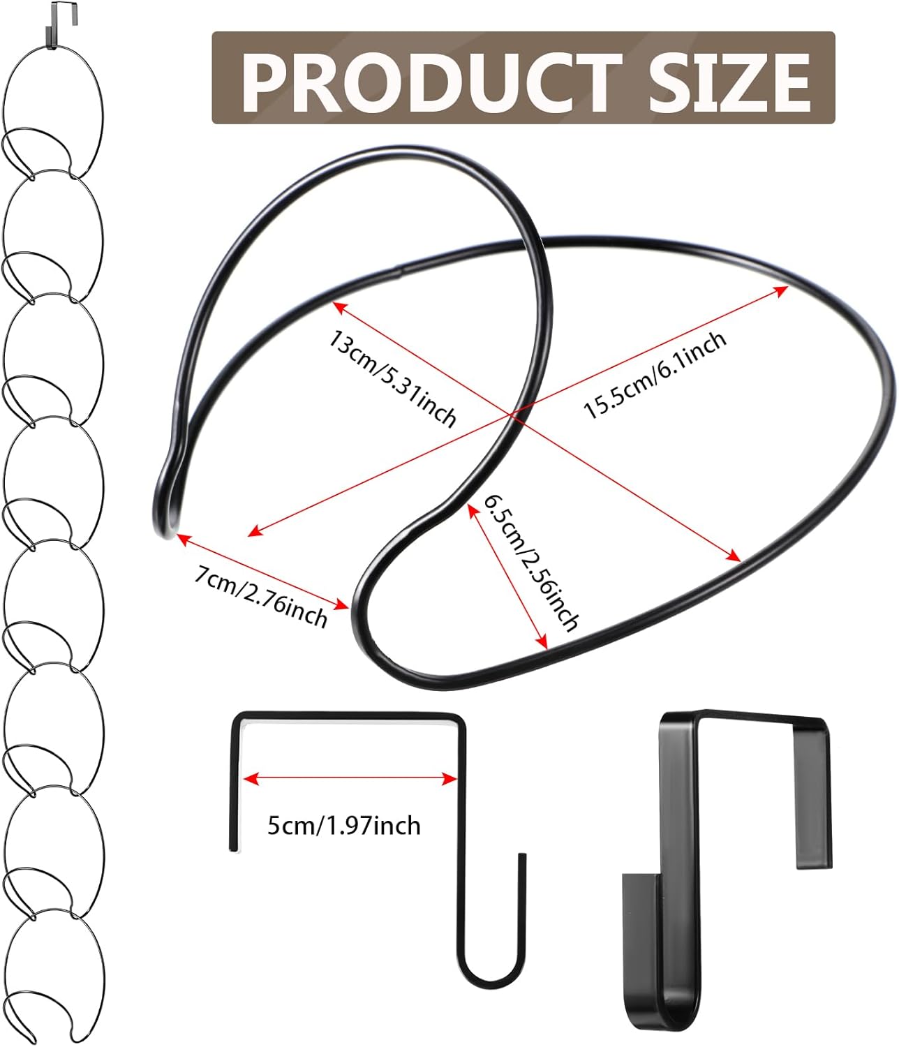 Yerliker 16 Piece Hat Rack with 2 Hooks for Door