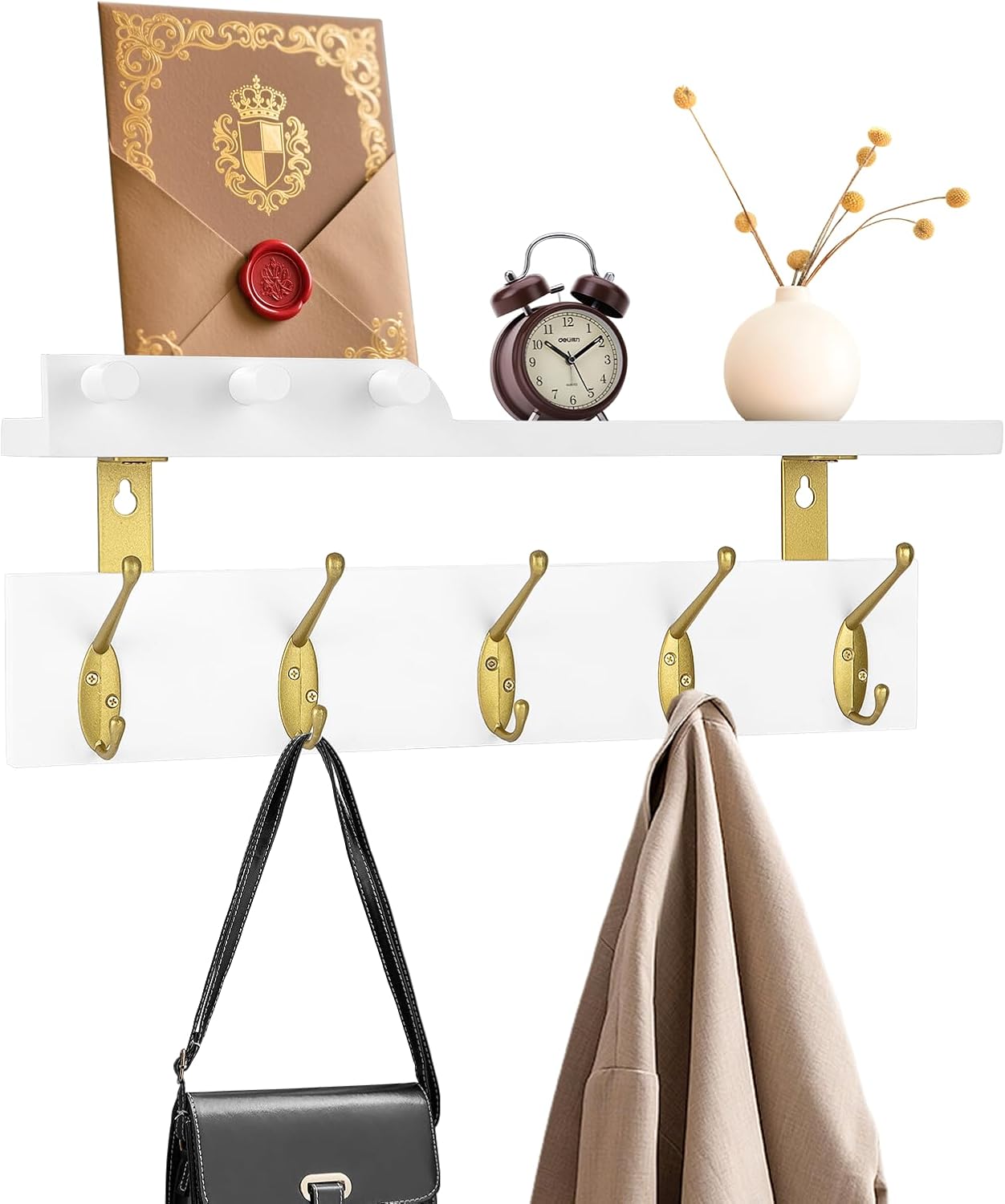 Lampaggio Wall Mounted Coat Rack with Shelf