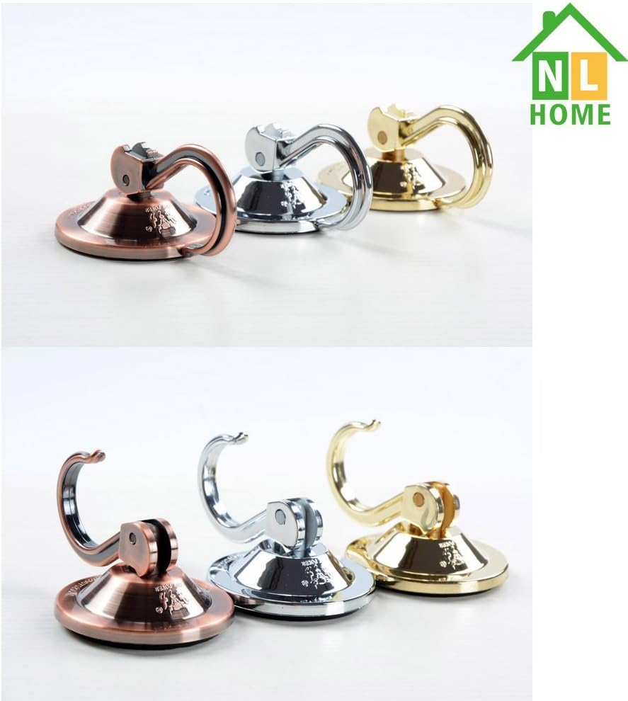 Powerful Suction Cup Hooks 4-Pack Antique Gold