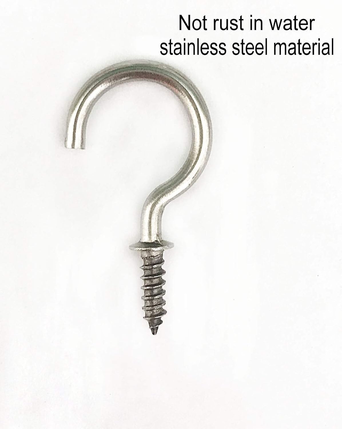 50 Pcs 304 Stainless Steel Screw Ceiling Hooks 78 Inch Cup Hooks for Indoor and Outdoor Use