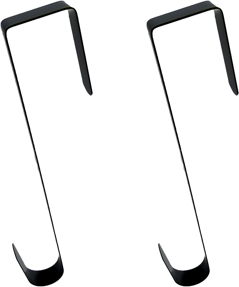 AnapoliZ 2 Piece Black Metal Wreath Hooks