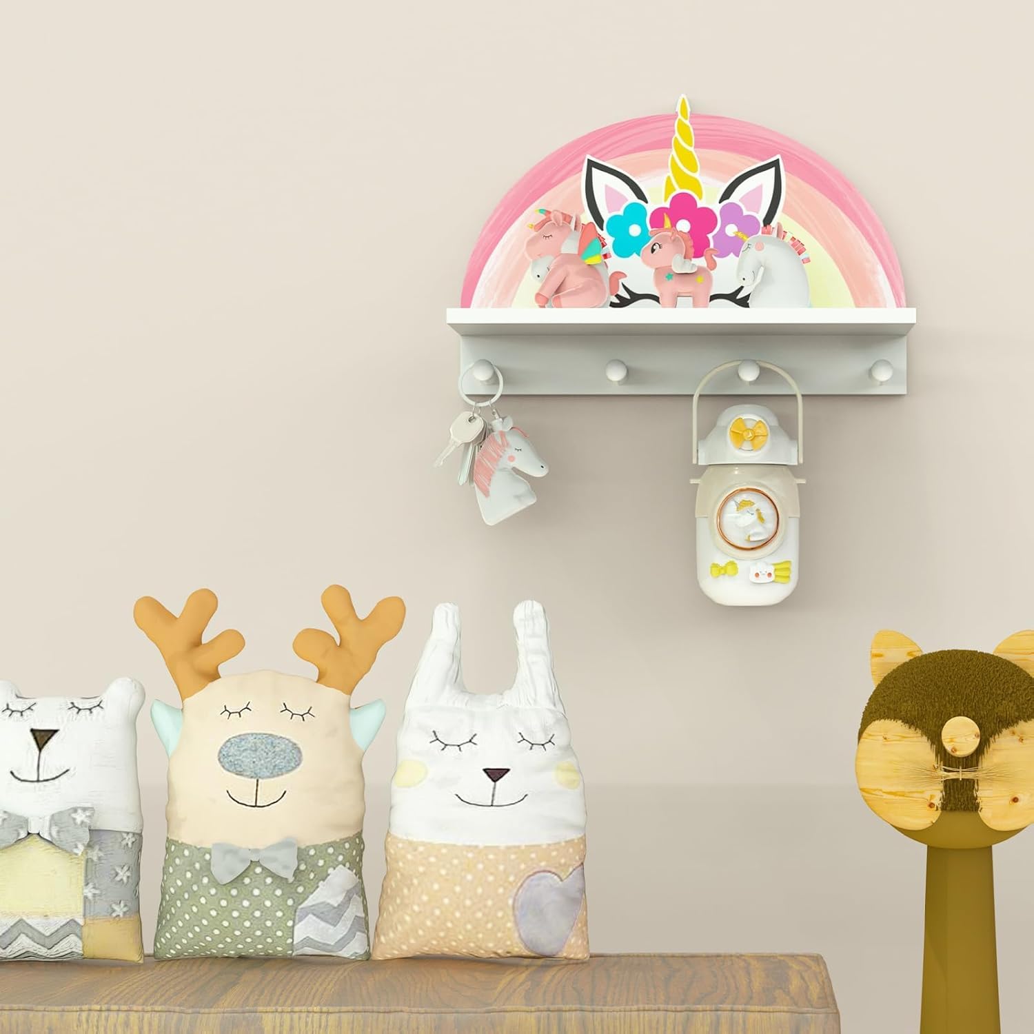 Garybank Unicorn Wall Shelf Decor for Girls Room