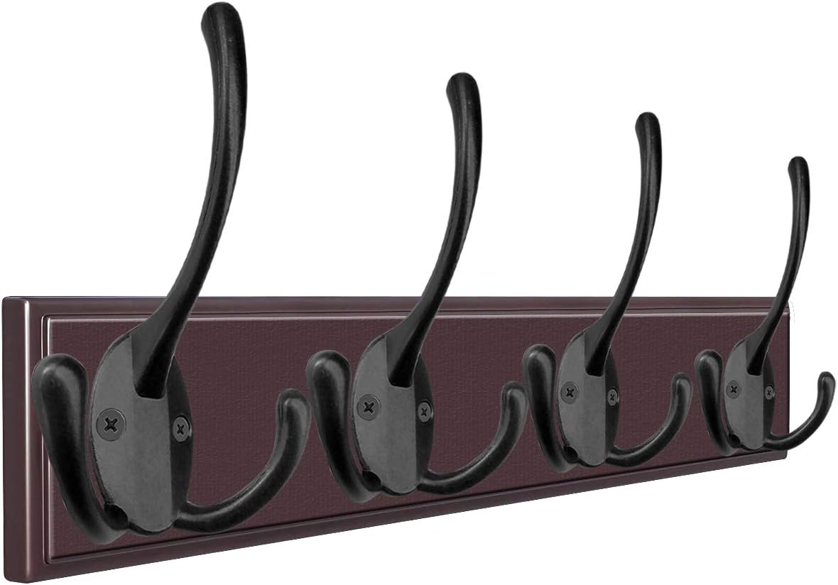 IBosins 6 Pack Heavy Duty Coat Hooks with 24 Screws