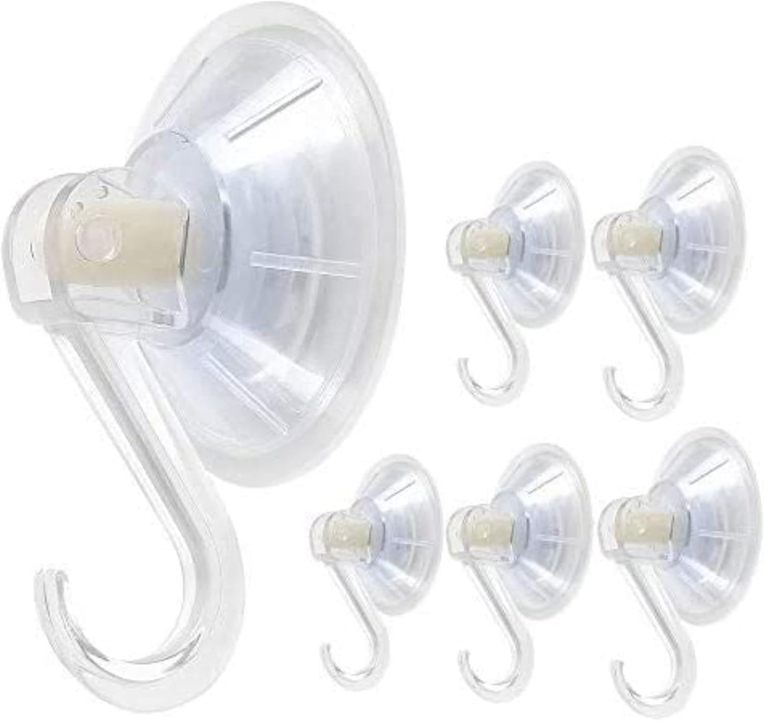 6 Pack Ultra Heavy Duty Suction Cup Hooks