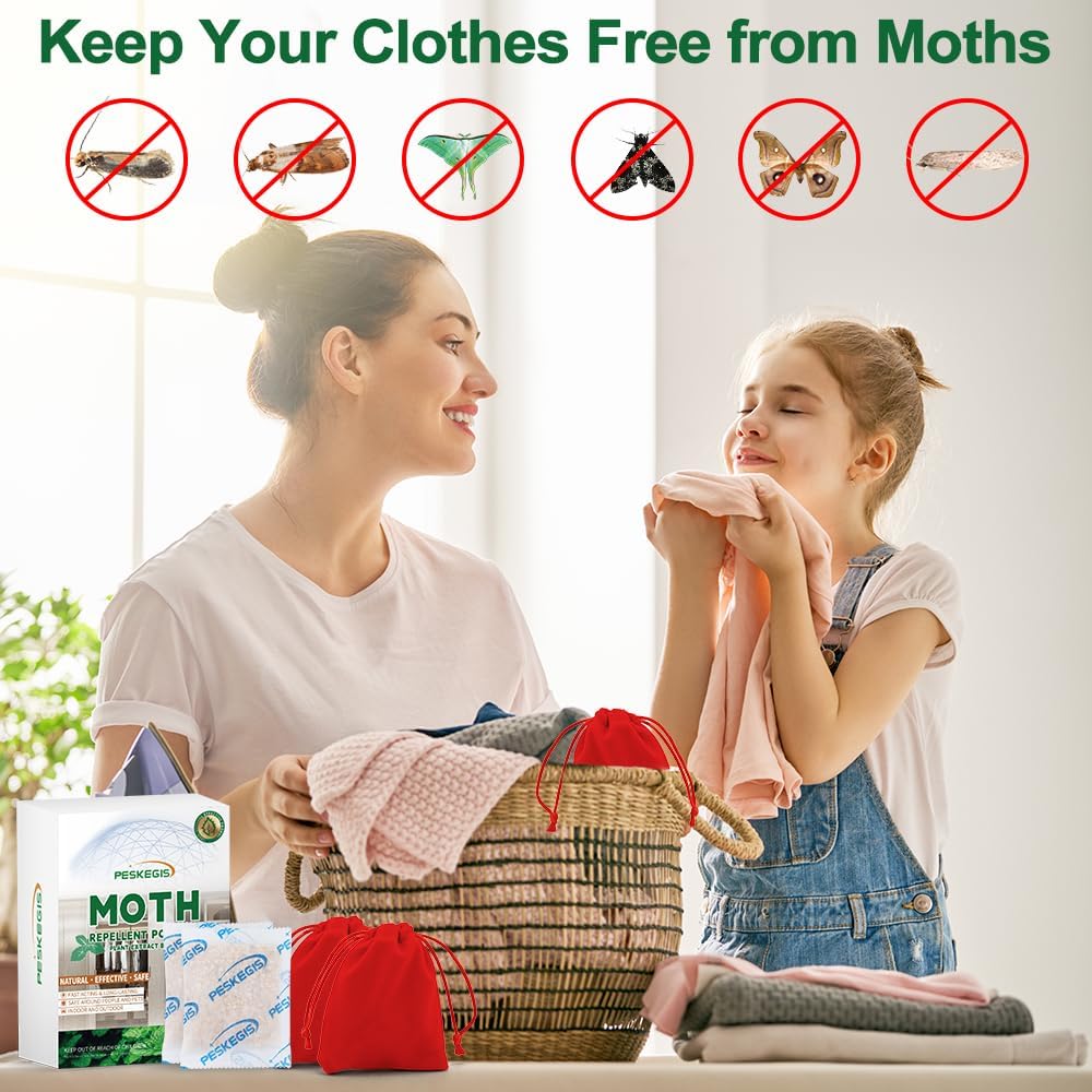 10 Pack Natural Moth Repellent Pouches