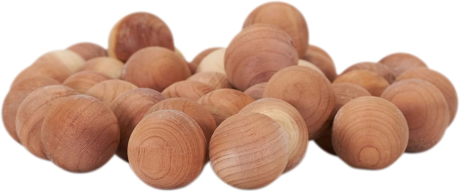 CedarFresh Red Cedar Wood Balls 48-Pack for Closets