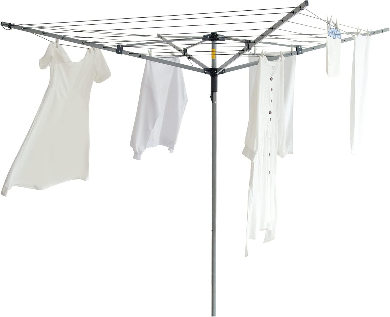 JS HANGER Collapsible 4 Arm Rotary Outdoor Clothes Drying Rack