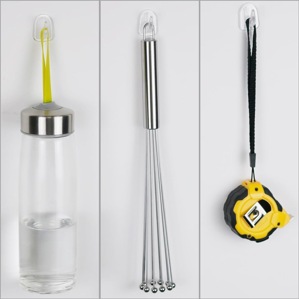 36 Clear Adhesive Wall Hooks for Hanging