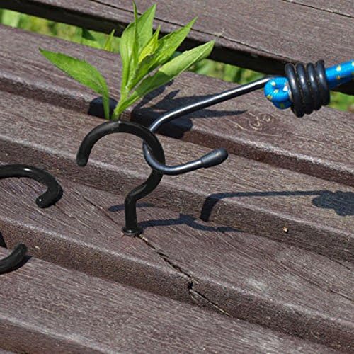 25 Pack Vinyl Ceiling Hooks for Kitchen Storage - Black