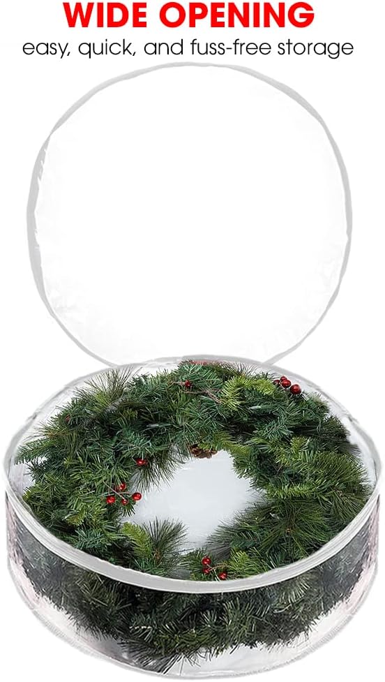 ProPik 24 Inch Clear Wreath Storage Bag 2 Pack