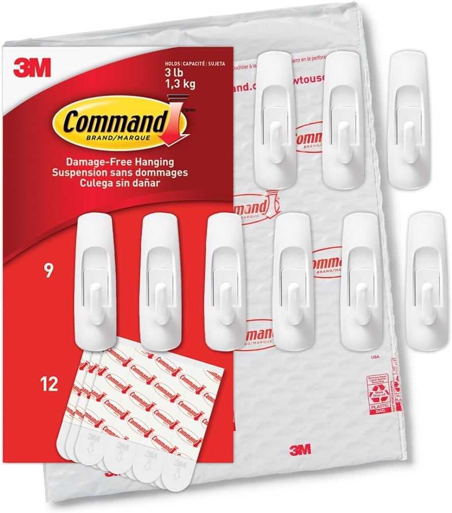 Command Medium Utility Hooks with Adhesive Strips