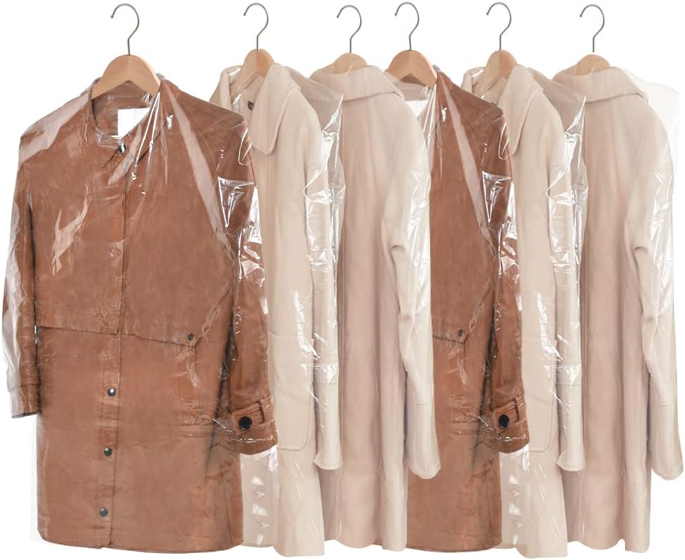 BEISHIDA 20PCS 47 Inch Clear Plastic Garment Bags