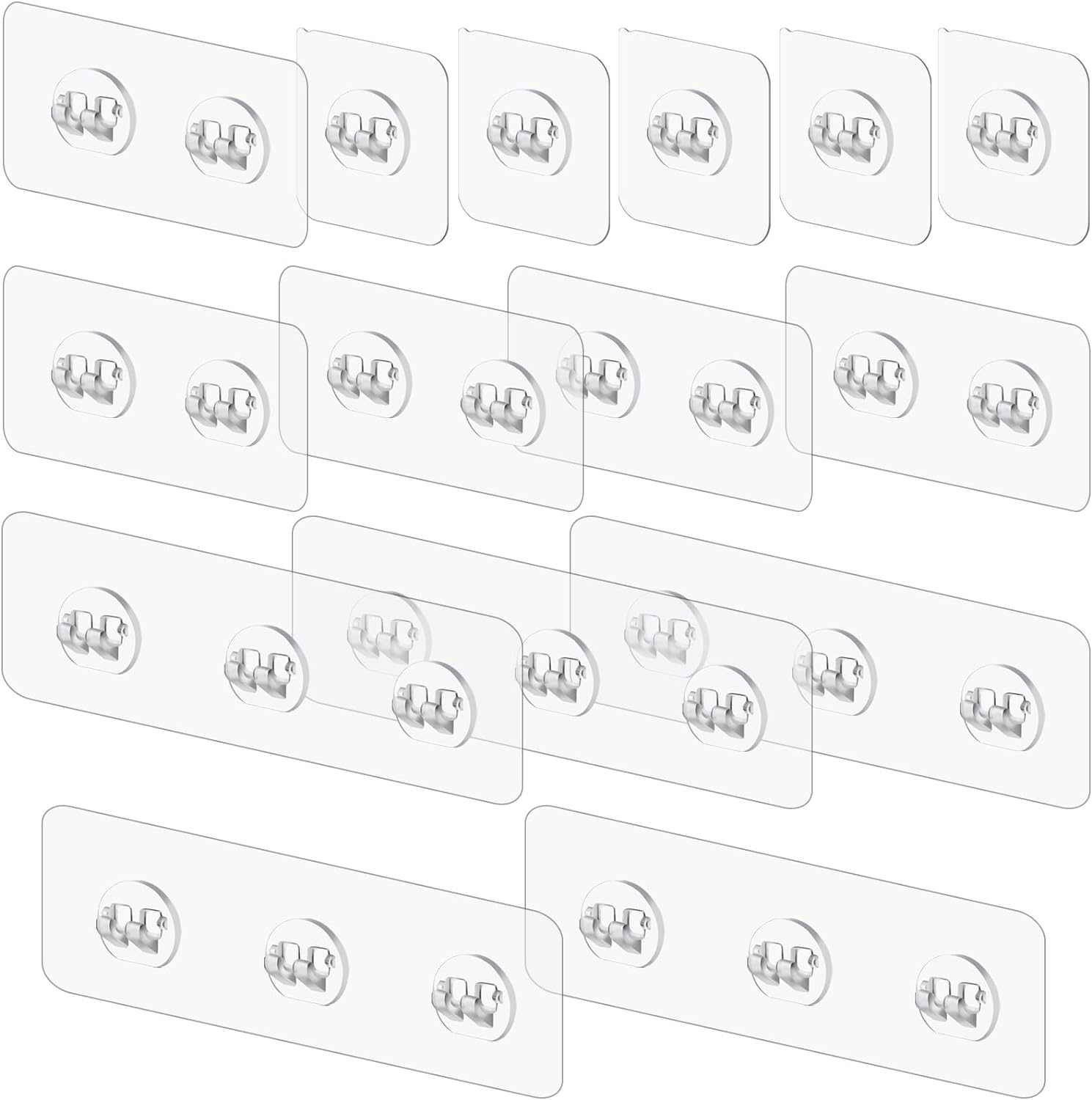 Vivinin 15 Pack Shower Caddy Adhesive Hooks No Drilling