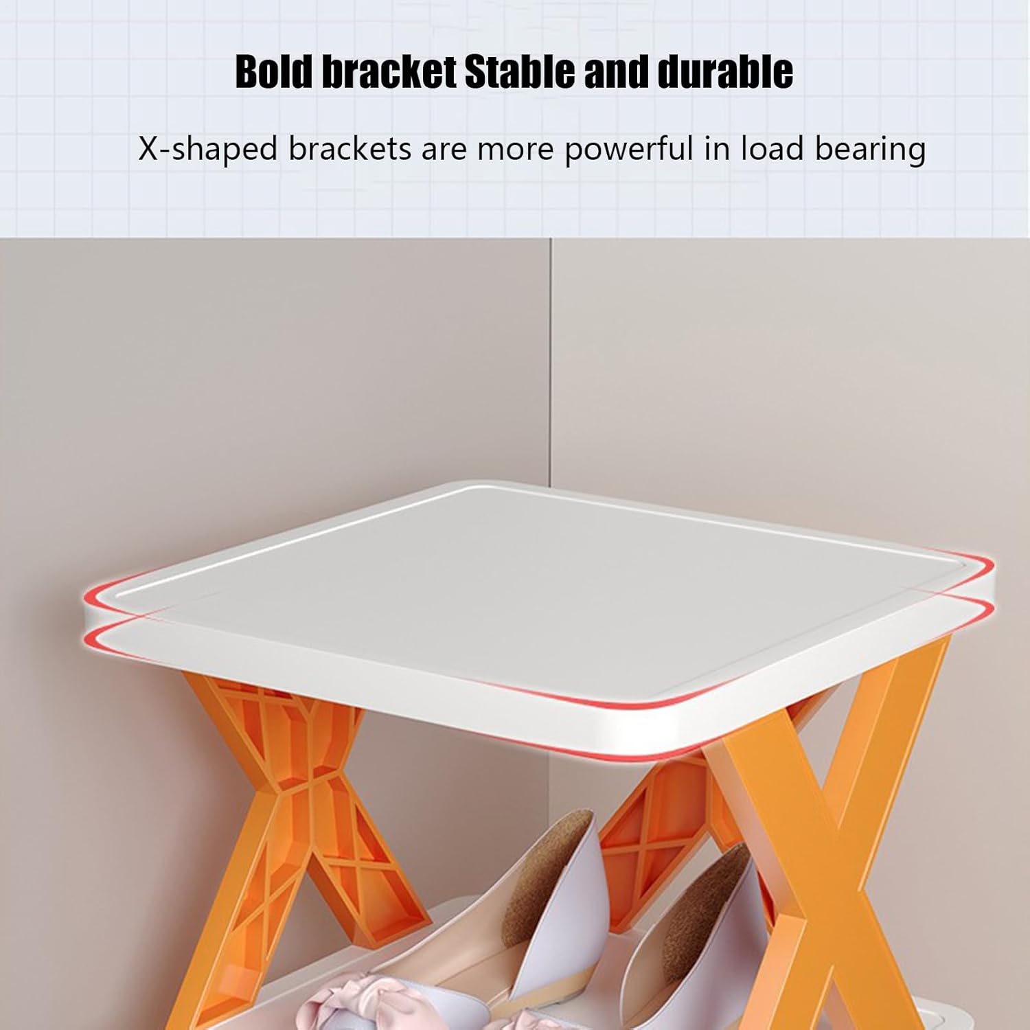 Tall Narrow Shoe Rack for Corner Storage