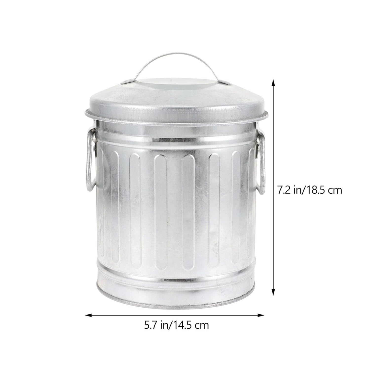 Vintage Iron Stationery Storage Barrel Mini Desktop Trash Can for Office and Home