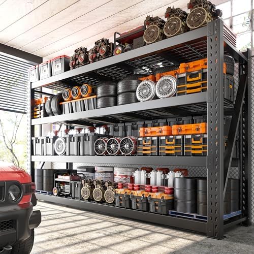 Bepatio 8000LBS Heavy Duty 4 Tier Garage Shelving