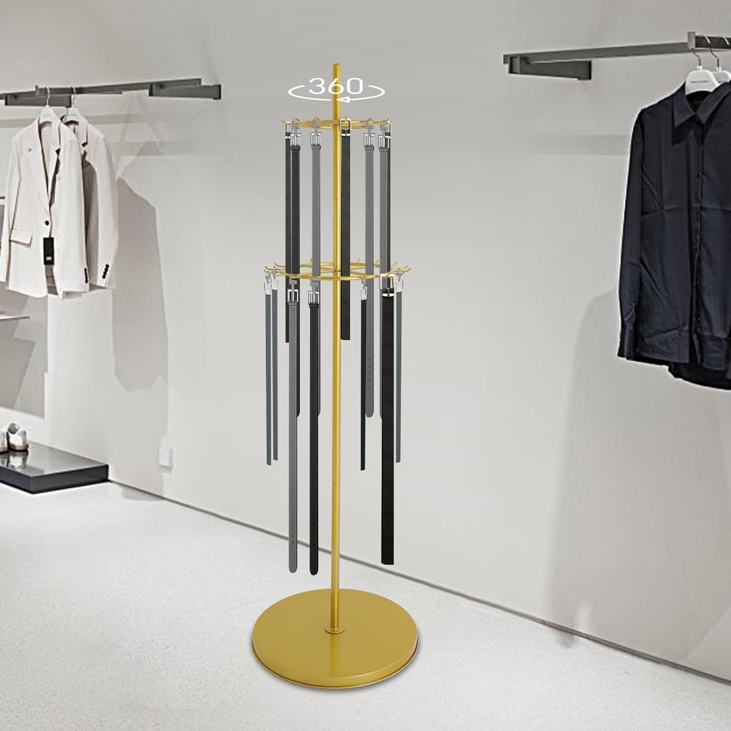 661in Gold Belt Display Tie Scarf Rack