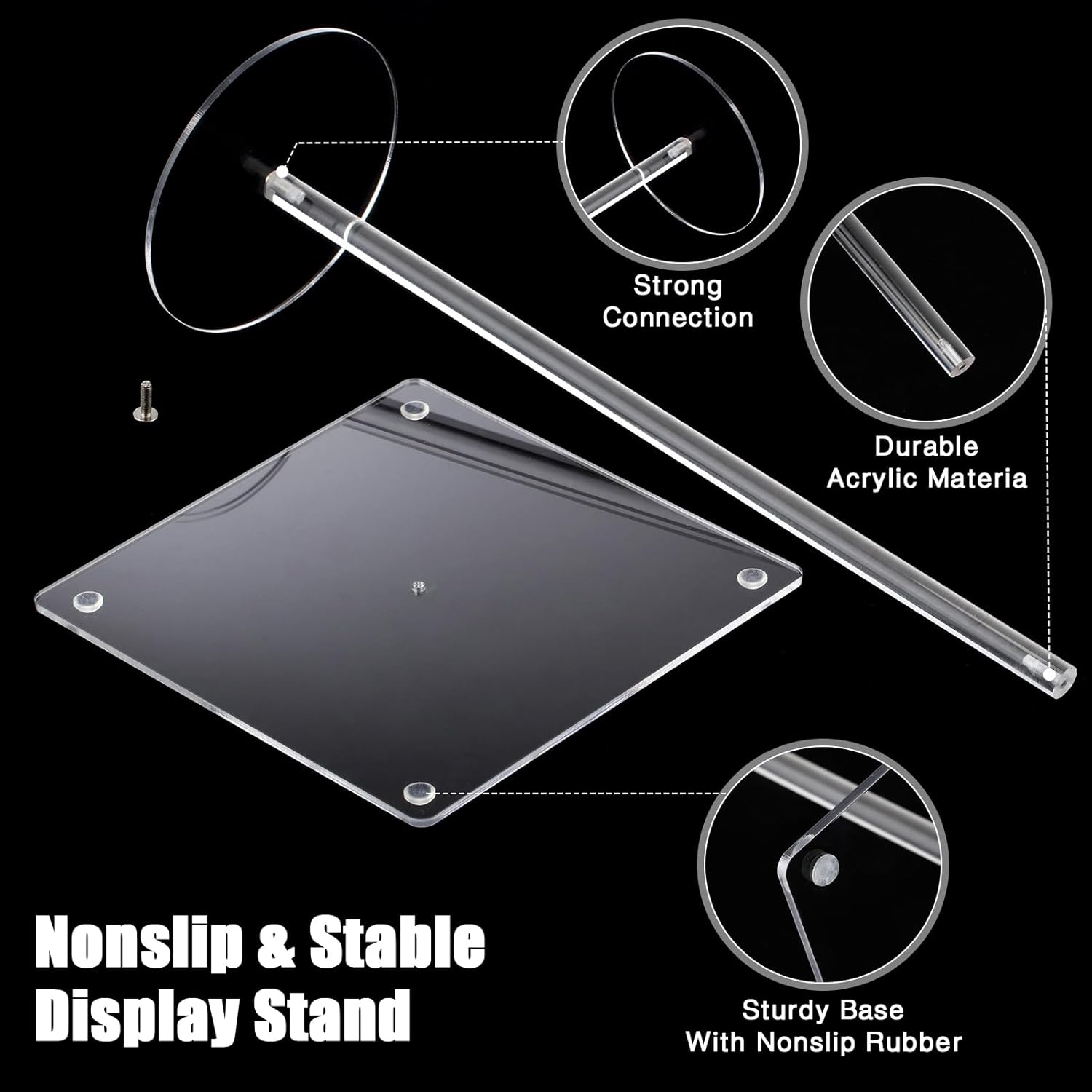 Leinuosen 8 Pcs 12 Hat Stand Display Rack for Hats Wigs and Masks