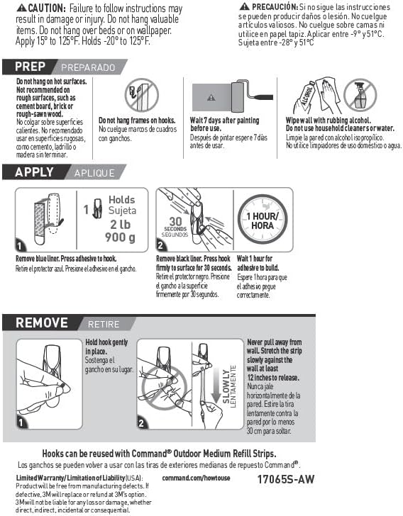 Command Outdoor Medium Black Wire Toggle Hooks with 3 Strips