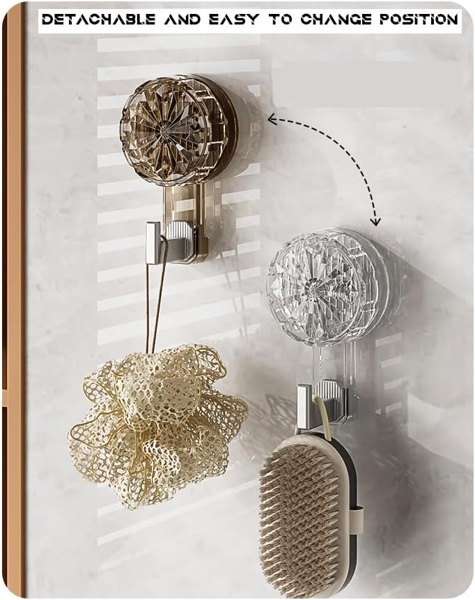 3 Pack Vacuum Rotation Suction Cup Hook 44 LB Heavy Duty Wreath Holder for Window Glass Doors Tiles Welcome Sign