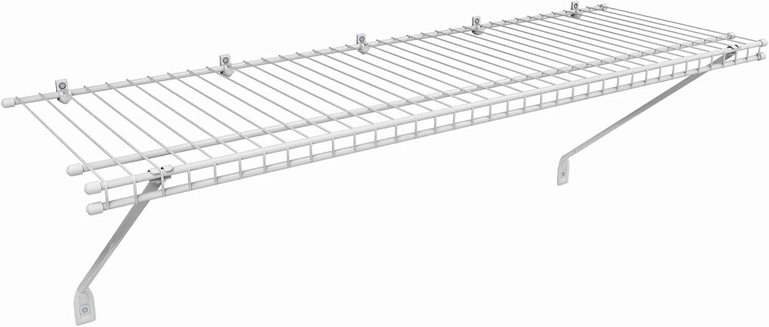 ClosetMaid Wire Shelf Kit 3 Ft Wide White Vinyl