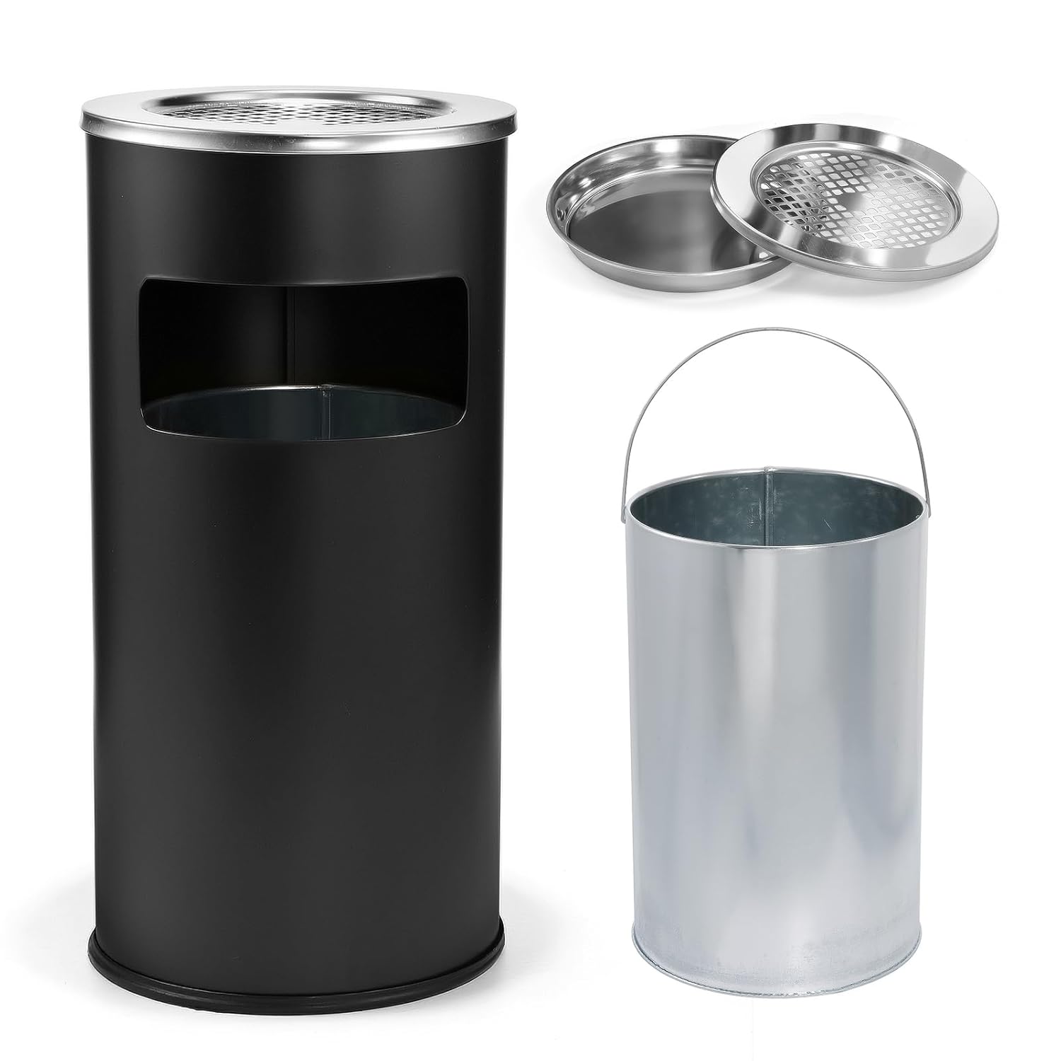 Hiteemer Outdoor Trash Can with Lid 118 x 24 Inch
